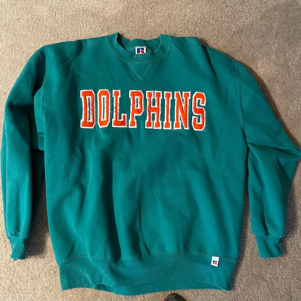 90s Miami Dolphins Sweatshirt Embroidery Logo